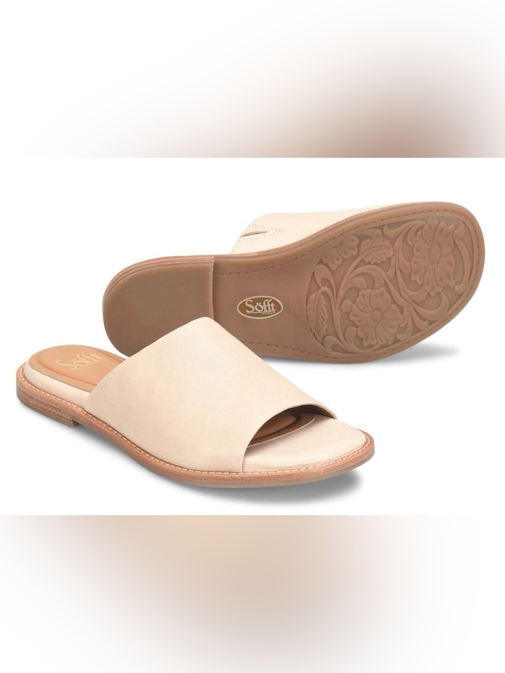Sofft Noble Leather Sandals in ‘Tapioca Grey’ (Beige color), NWOB, (US) 10M - Picture 2 of 13